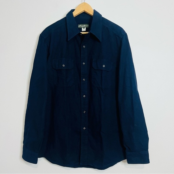Eddie Bauer Soft Brushed Cotton Chore Shirt - Picture 2 of 7